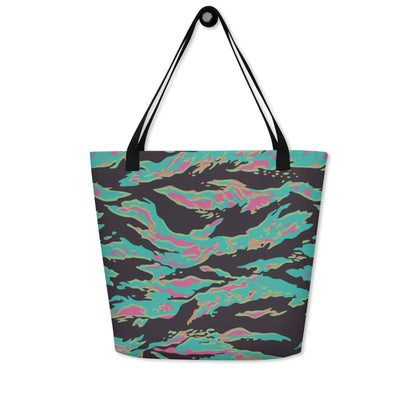 Miami Tiger Stripe CAMO Large Tote Bag
