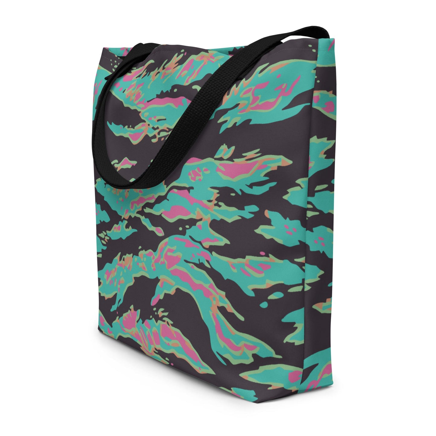 Miami Tiger Stripe CAMO Large Tote Bag