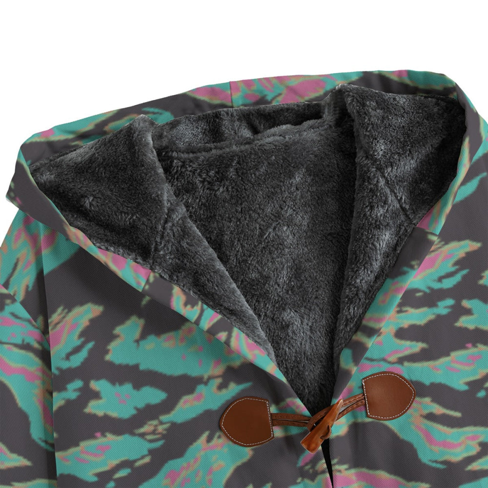 Miami Tiger Stripe CAMO Men’s Horn Buckle Sherpa Coat - Mens