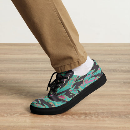 Miami Tiger Stripe CAMO Mens Lace-Up Canvas Shoes - Lace-up