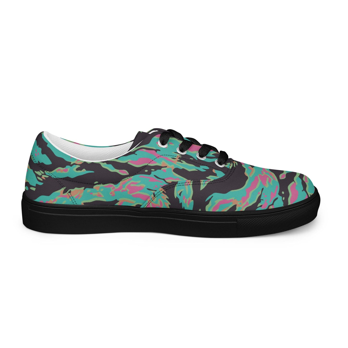 Miami Tiger Stripe CAMO Mens Lace-Up Canvas Shoes - Lace-up