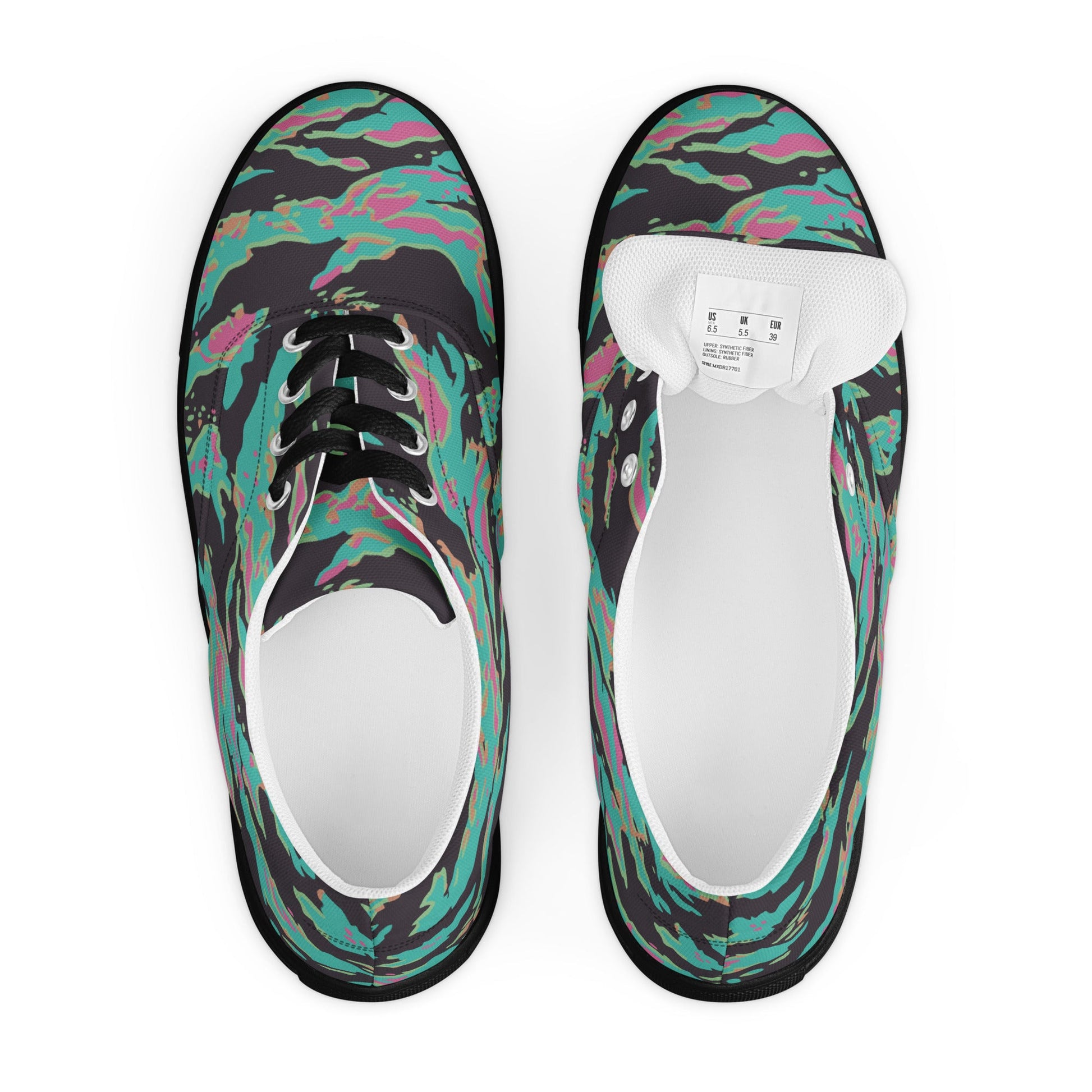 Miami Tiger Stripe CAMO Mens Lace-Up Canvas Shoes - Lace-up