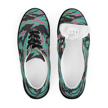 Miami Tiger Stripe CAMO Mens Lace-Up Canvas Shoes - Lace-up