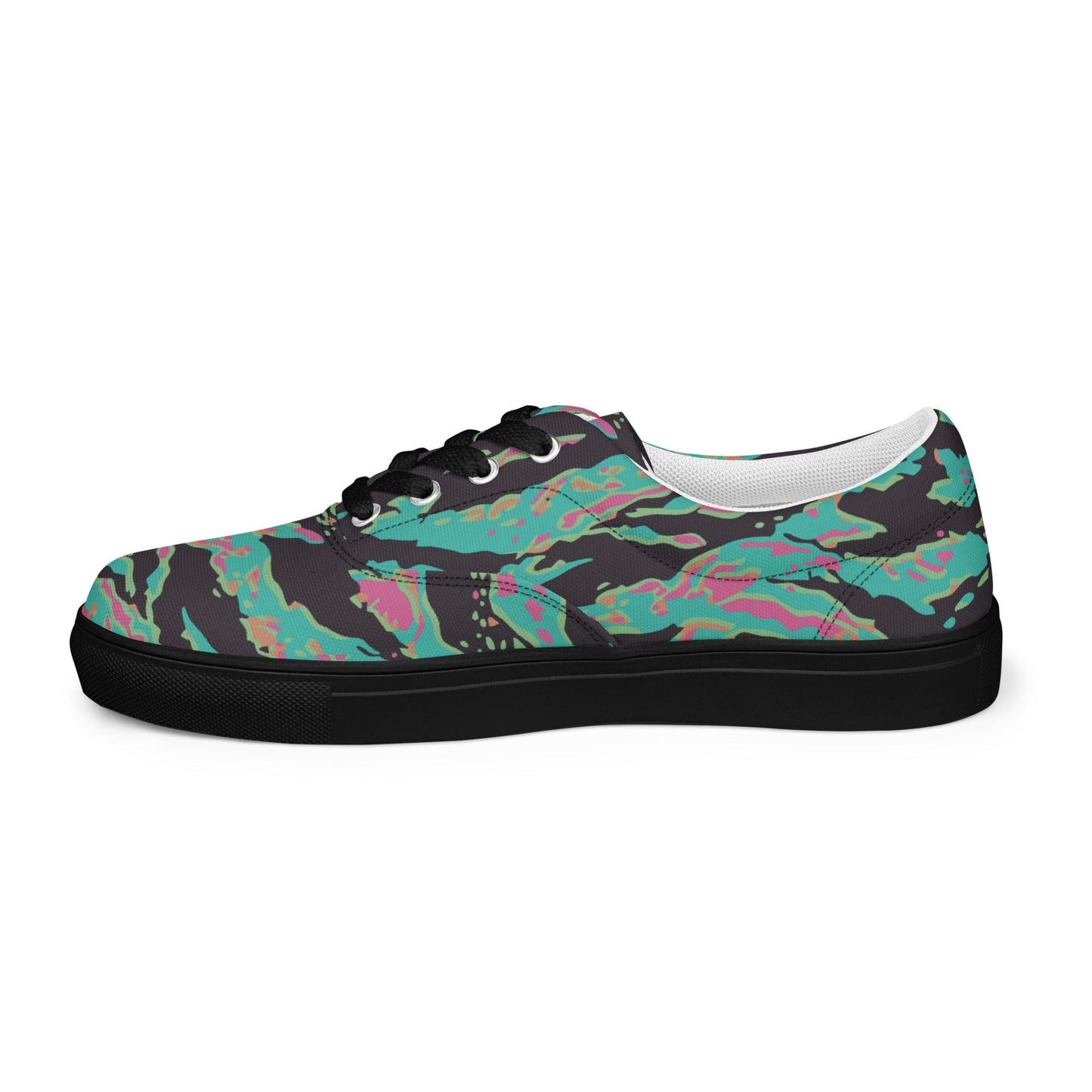 Miami Tiger Stripe CAMO Mens Lace-Up Canvas Shoes - Lace-up
