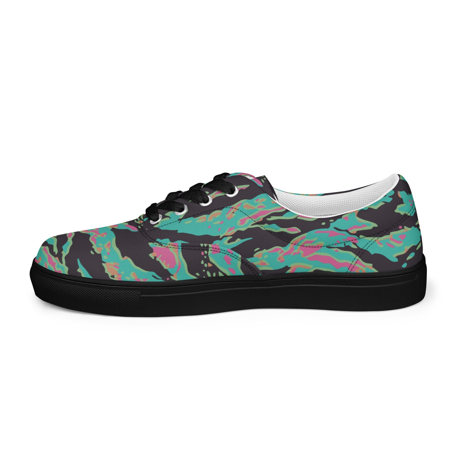 Miami Tiger Stripe CAMO Mens Lace-Up Canvas Shoes - Lace-up