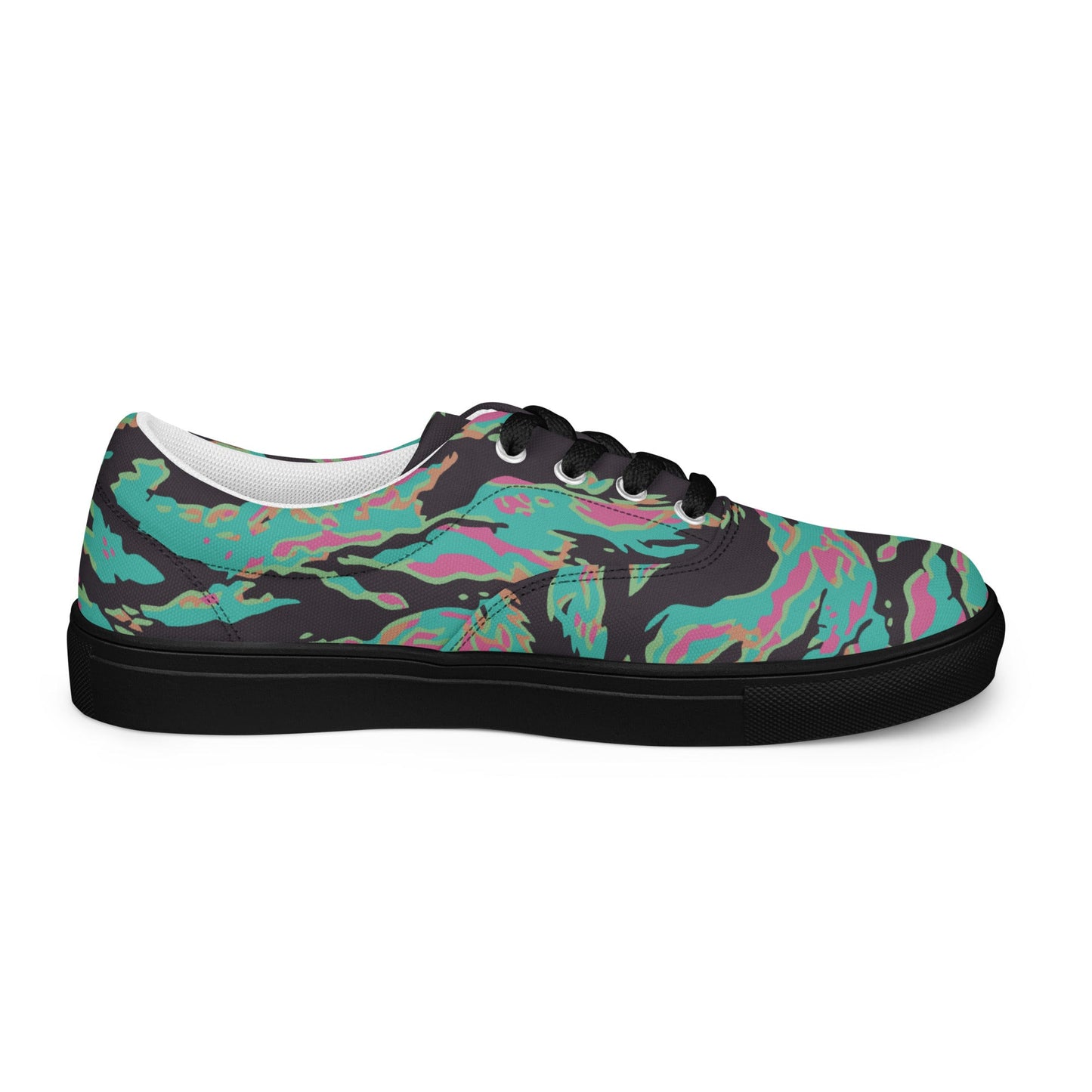 Miami Tiger Stripe CAMO Mens Lace-Up Canvas Shoes - Lace-up