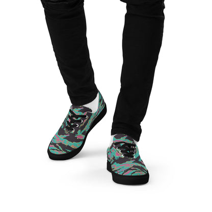 Miami Tiger Stripe CAMO Mens Lace-Up Canvas Shoes - Lace-up