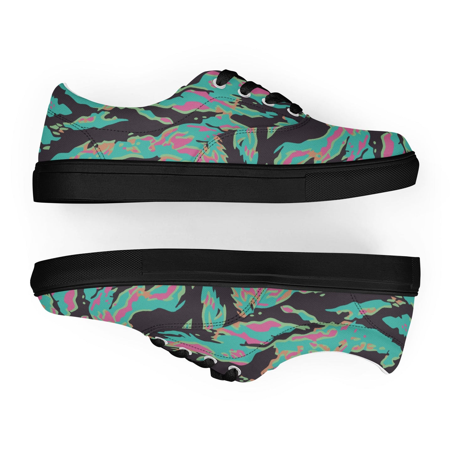Miami Tiger Stripe CAMO Mens Lace-Up Canvas Shoes - Lace-up