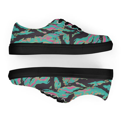 Miami Tiger Stripe CAMO Mens Lace-Up Canvas Shoes - Lace-up