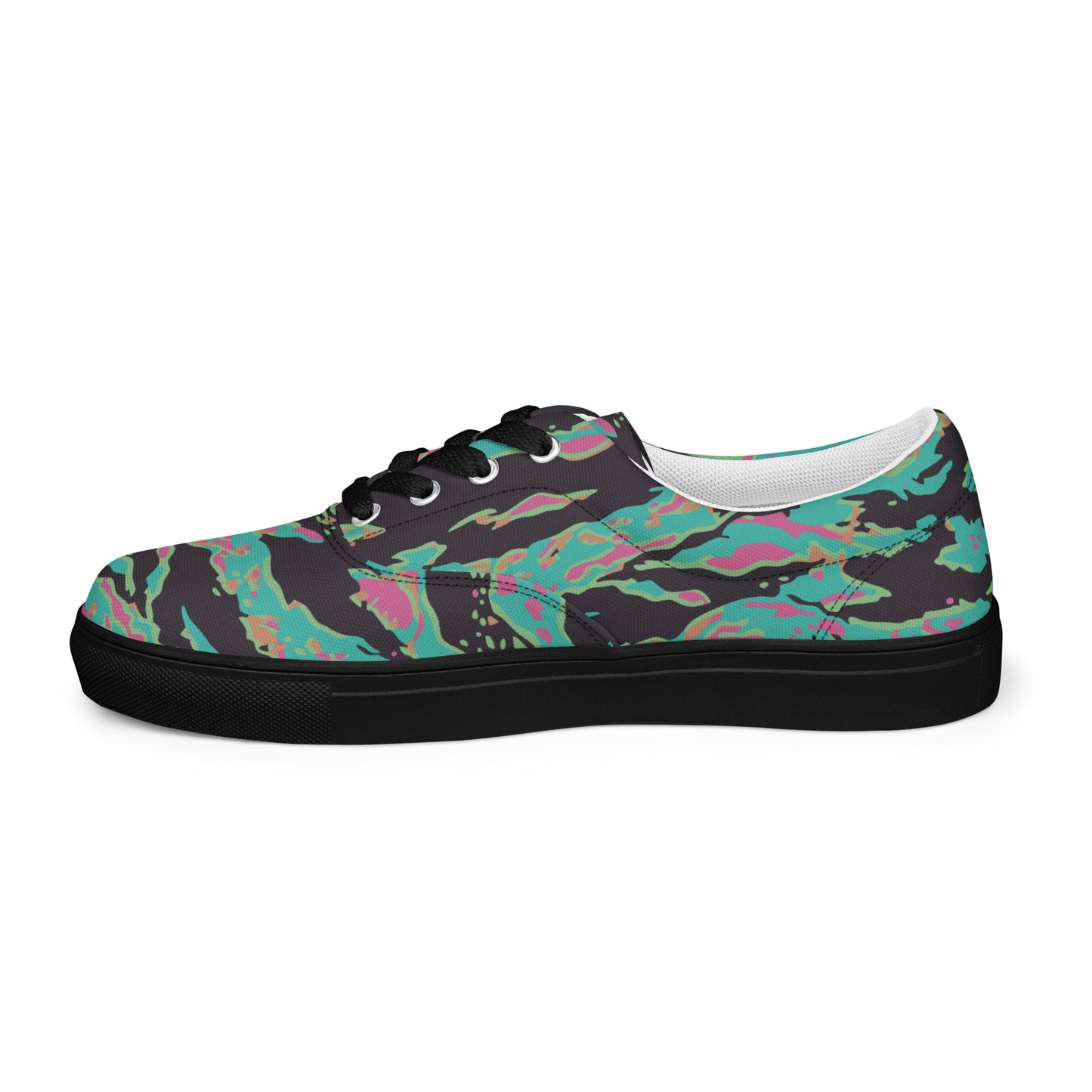 Miami Tiger Stripe CAMO Mens Lace-Up Canvas Shoes - Lace-up