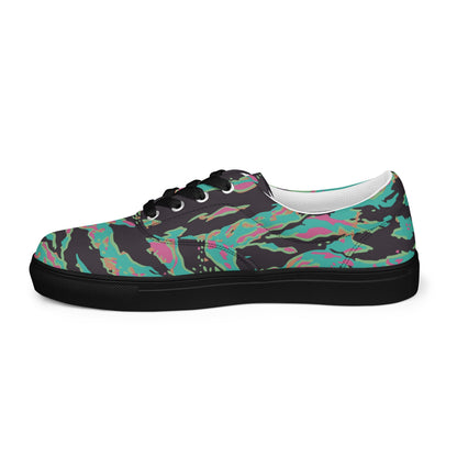 Miami Tiger Stripe CAMO Mens Lace-Up Canvas Shoes - Lace-up