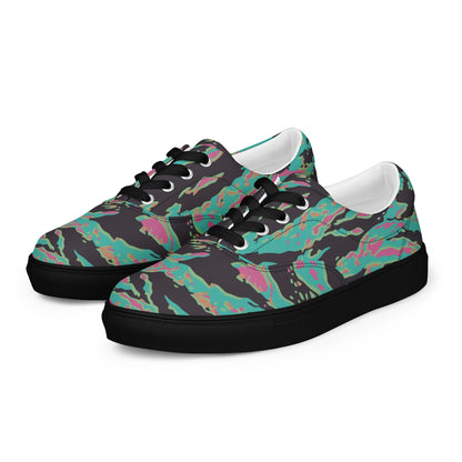 Miami Tiger Stripe CAMO Mens Lace-Up Canvas Shoes - Lace-up