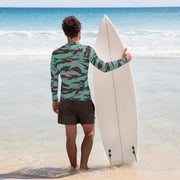Tiger Stripe Miami CAMO Mens Long-Sleeve Rash Guard