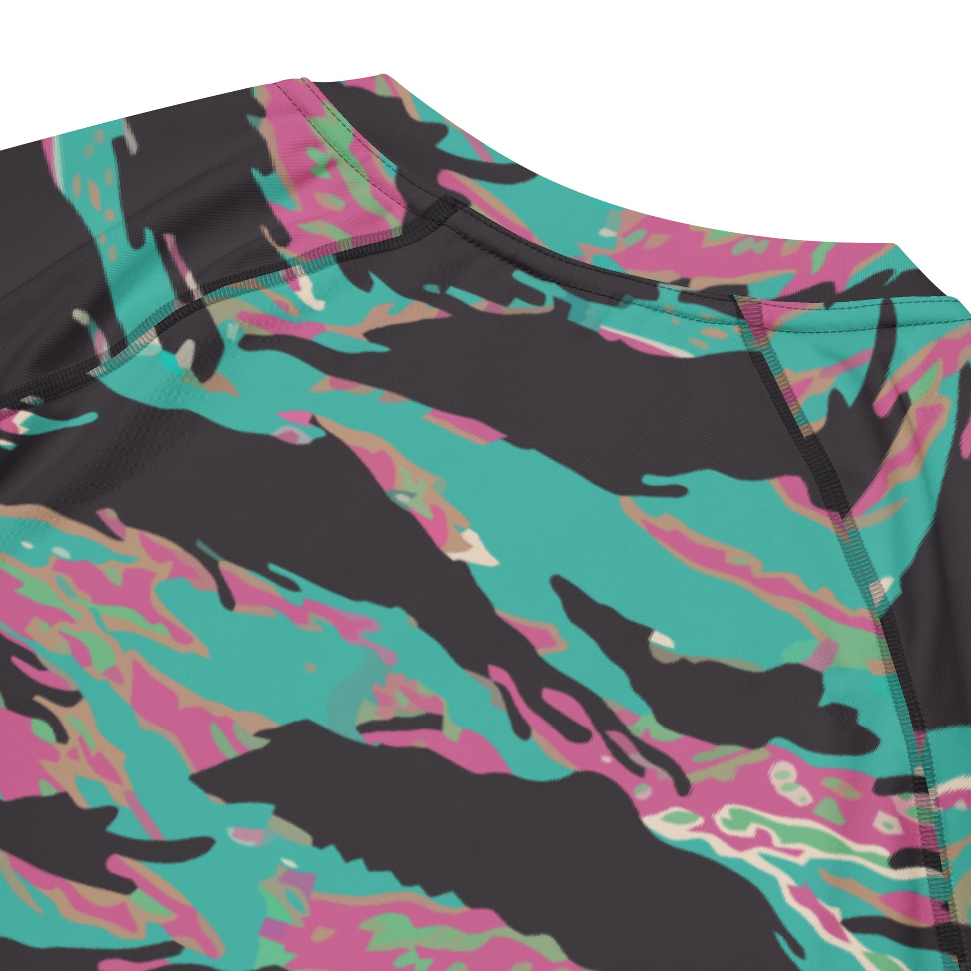 Miami Tiger Stripe CAMO Mens Short-Sleeve Rash Guard - Short-sleeve Guards