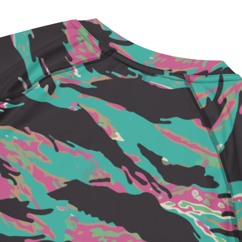Tiger Stripe Miami CAMO Mens Short-Sleeve Rash Guard