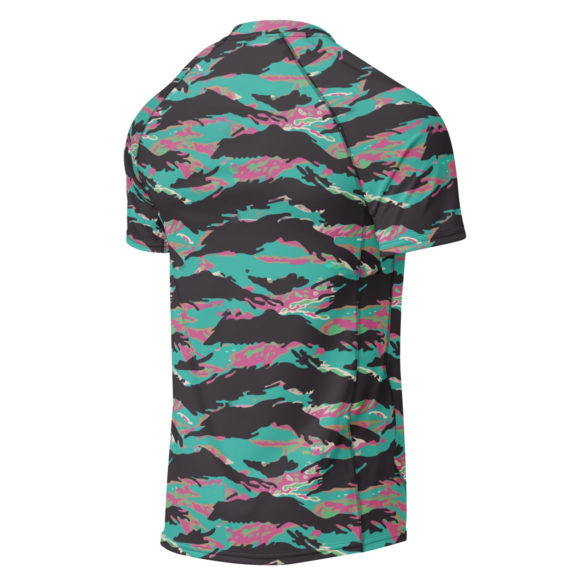 Miami Tiger Stripe CAMO Mens Short-Sleeve Rash Guard - Short-sleeve Guards