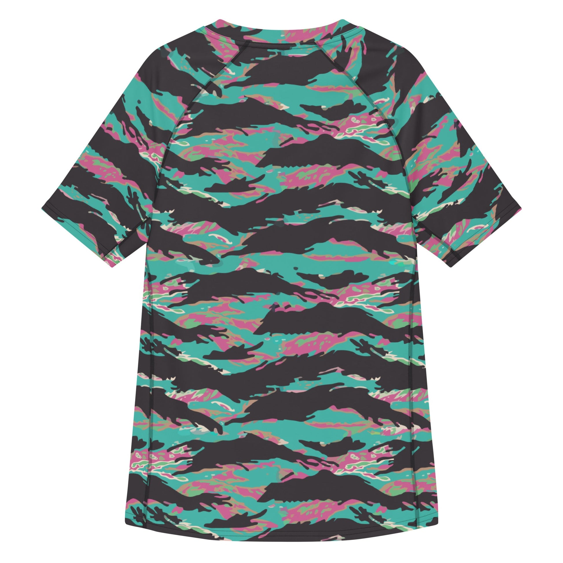 Miami Tiger Stripe CAMO Mens Short-Sleeve Rash Guard - Short-sleeve Guards