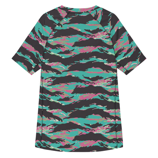 Miami Tiger Stripe CAMO Mens Short-Sleeve Rash Guard - Short-sleeve Guards