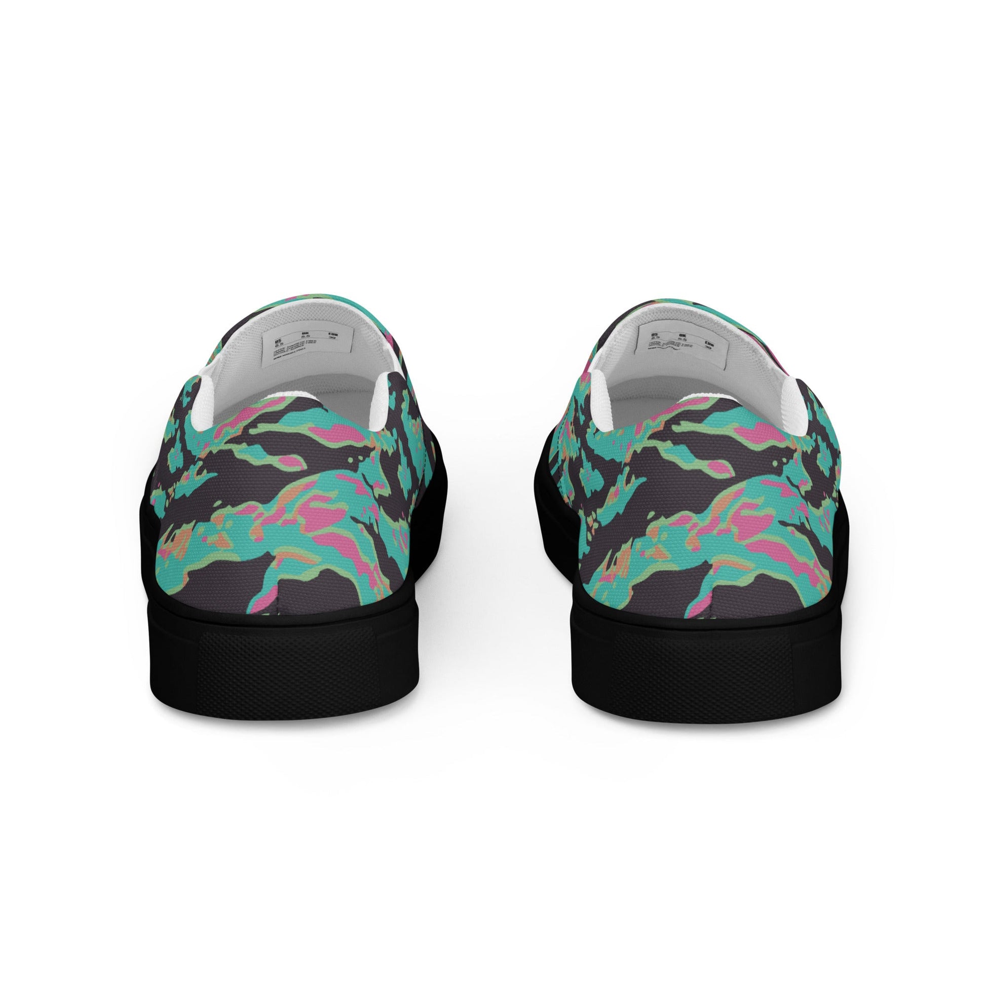 Miami Tiger Stripe CAMO Mens Slip-On Canvas Shoes