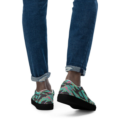 Miami Tiger Stripe CAMO Mens Slip-On Canvas Shoes