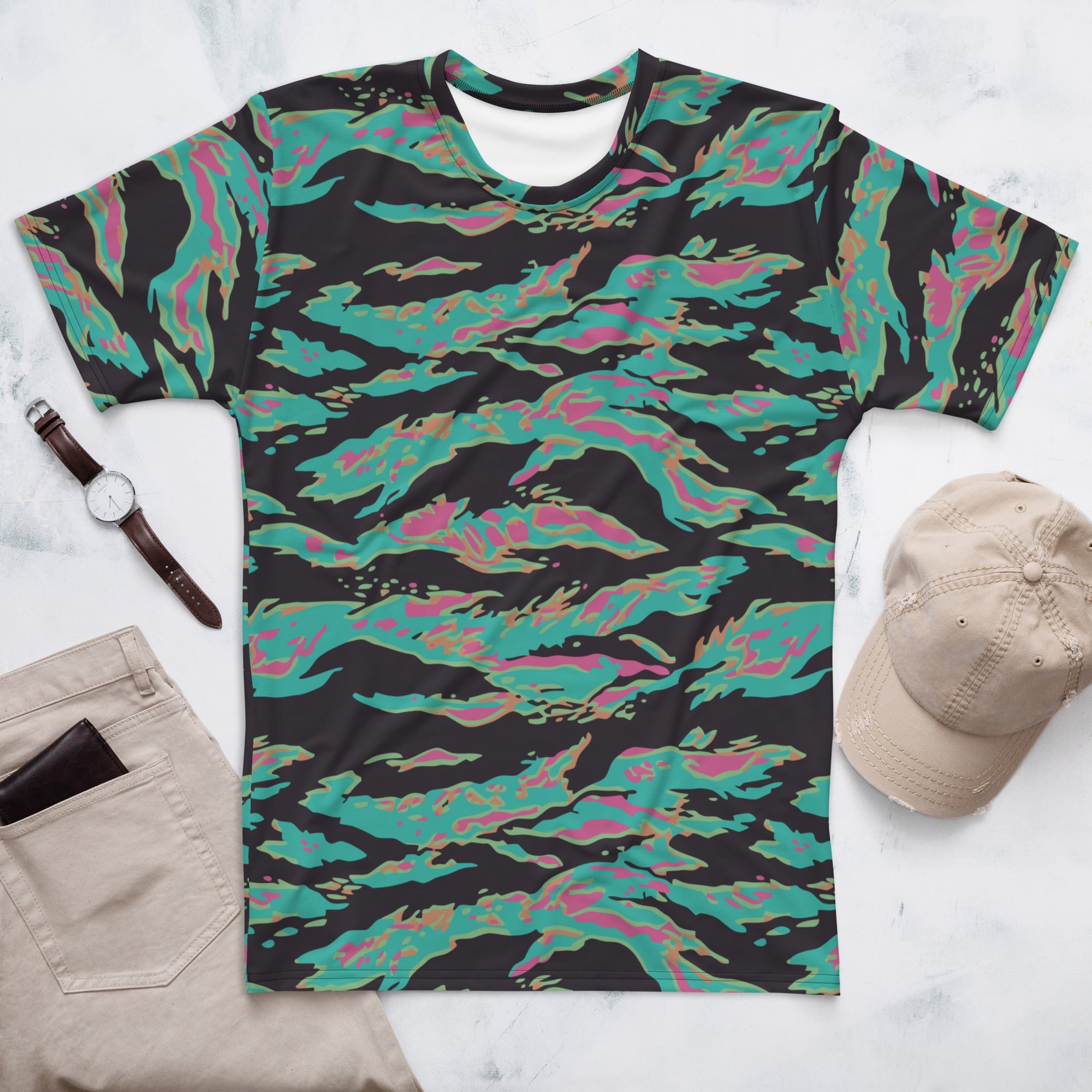 CAMO HQ - Miami Tiger Stripe CAMO Mens t-shirt - Worldwide Shipping