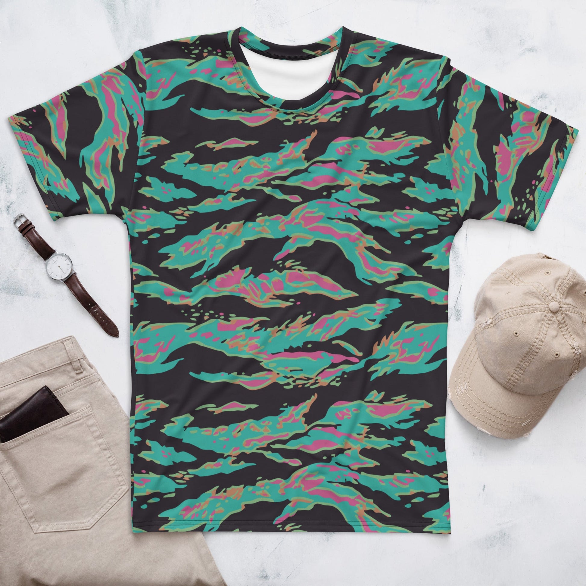 Miami Tiger Stripe CAMO Mens t-shirt - XS - T-Shirts