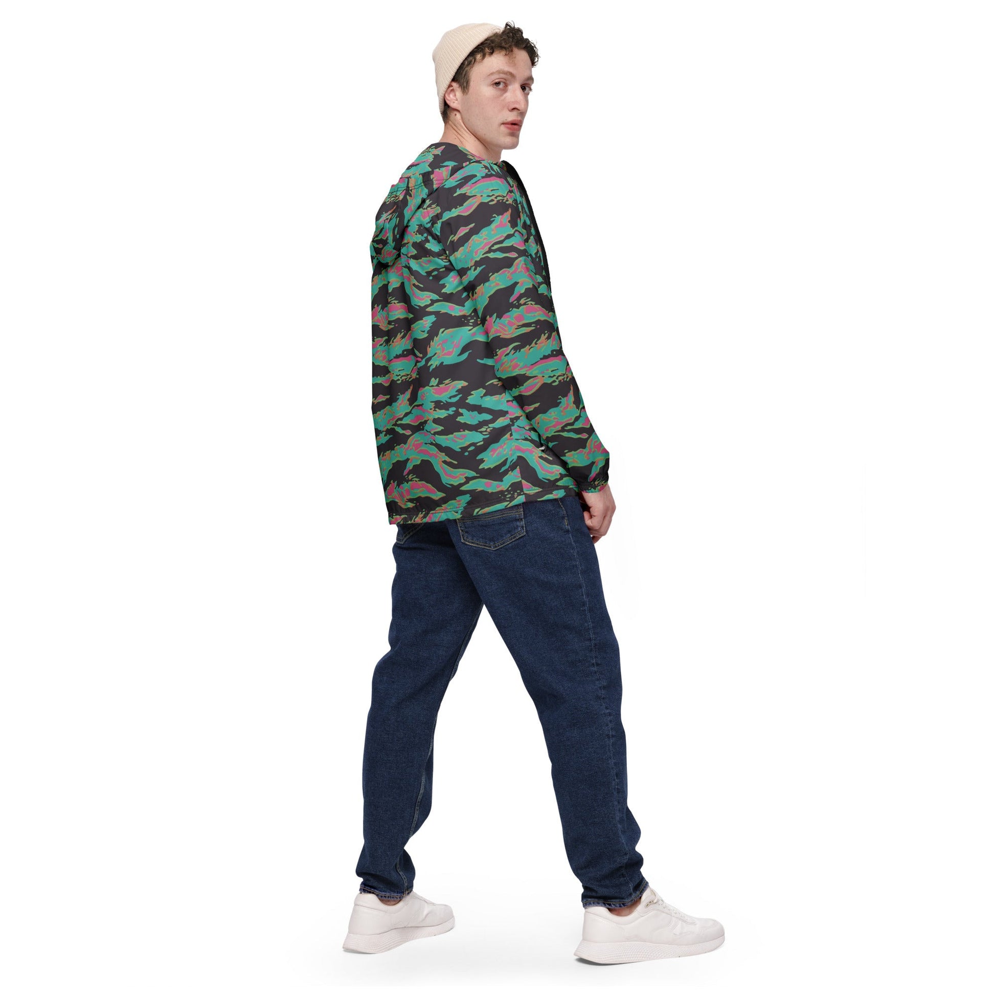 Miami Tiger Stripe CAMO Mens windbreaker - Windbreakers