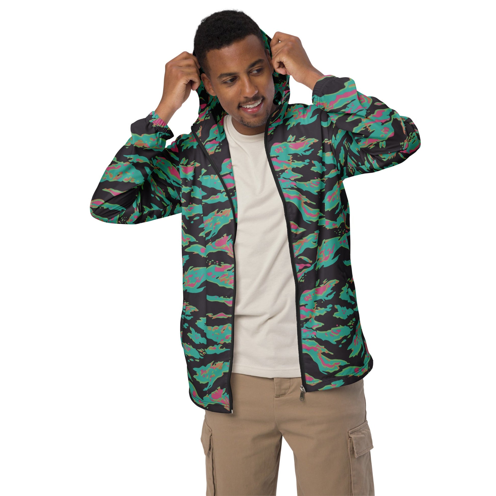 Miami Tiger Stripe CAMO Mens windbreaker - Windbreakers