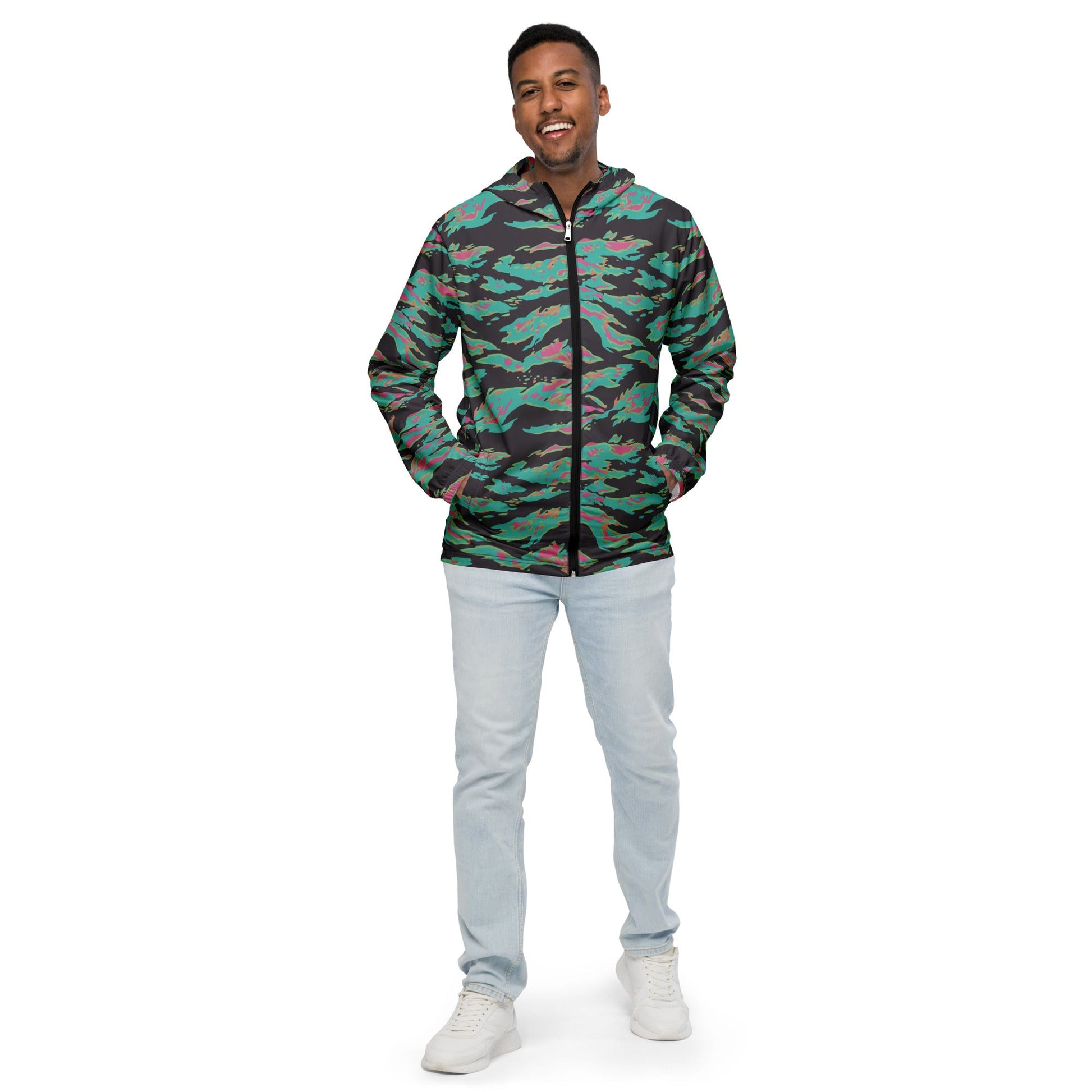 Miami Tiger Stripe CAMO Mens windbreaker - Windbreakers