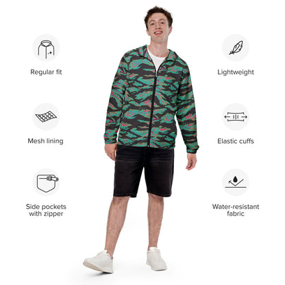 Miami Tiger Stripe CAMO Men’s windbreaker - Mens Windbreaker