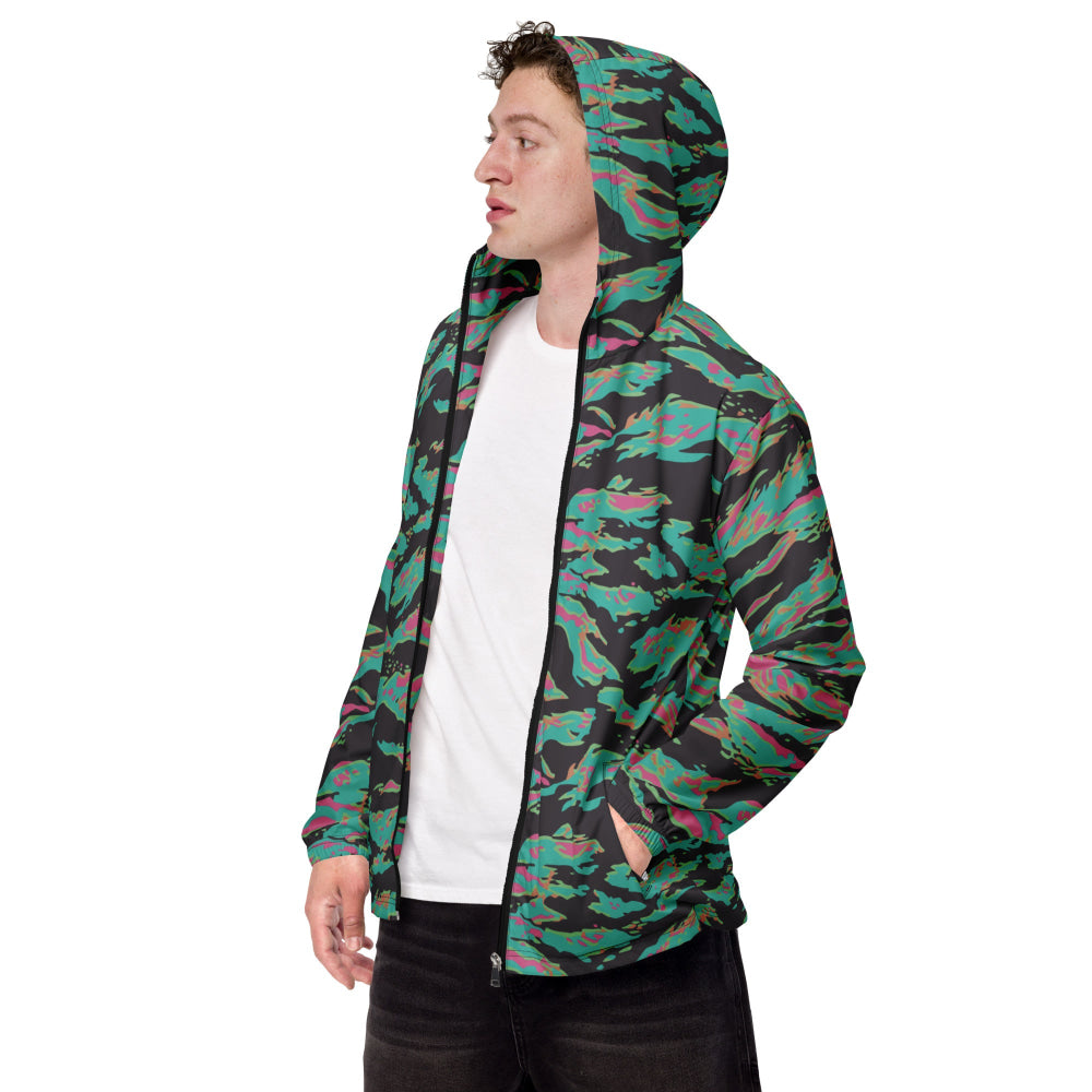 Miami Tiger Stripe CAMO Men’s windbreaker - XS - Mens Windbreaker