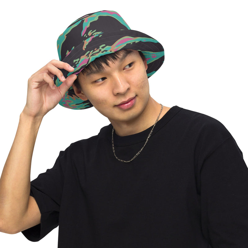 Tiger Stripe Miami CAMO Reversible Bucket Hat - Head