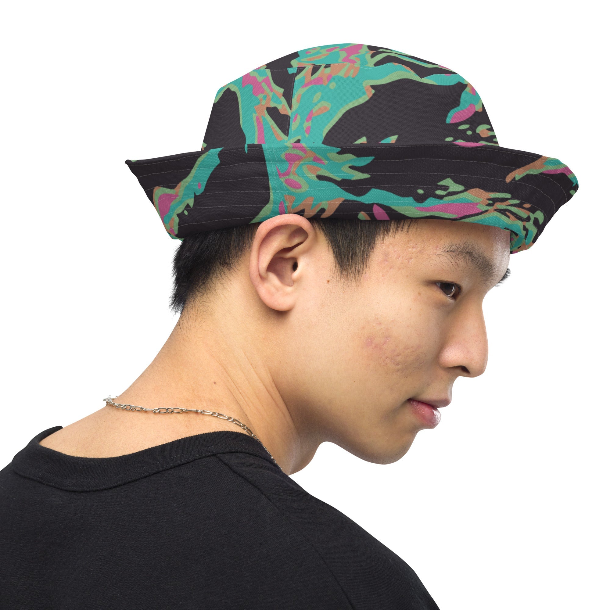 CAMO HQ - Miami Tiger Stripe CAMO Reversible Bucket Hat CAMO HQ - Miami Tiger Stripe CAMO Reversible Bucket Hat