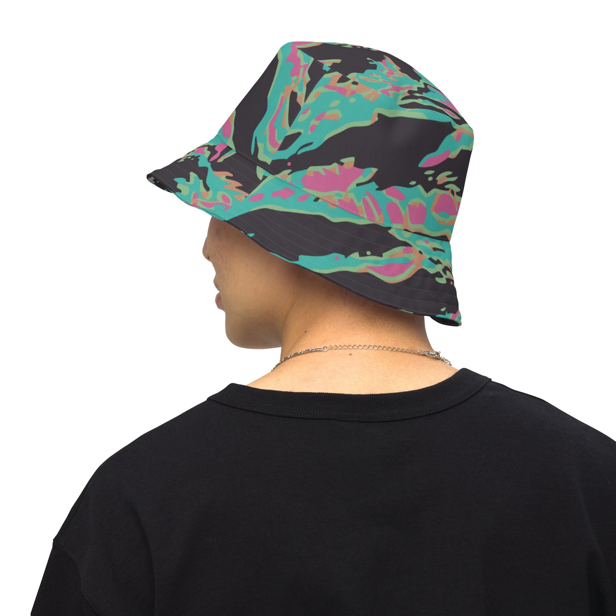 CAMO HQ - Miami Tiger Stripe CAMO Reversible Bucket Hat