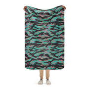 Tiger Stripe Miami CAMO Sherpa Blanket - 37″×57″