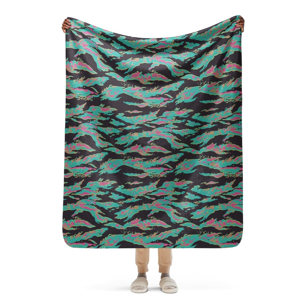 Miami Tiger Stripe CAMO Sherpa blanket - 50″×60″