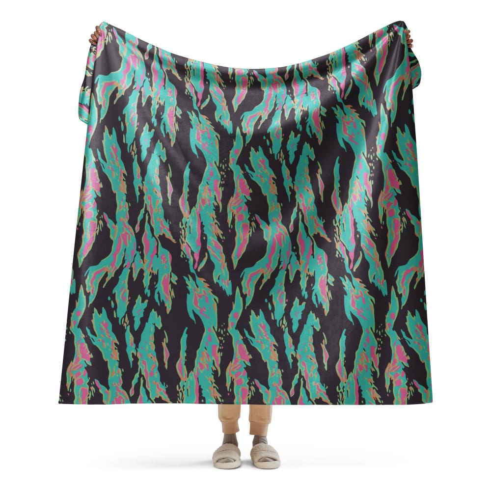 Miami Tiger Stripe CAMO Sherpa blanket - 60″×80″