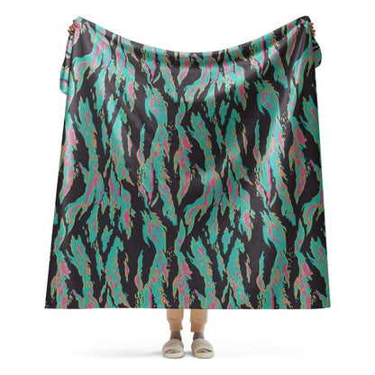 Miami Tiger Stripe CAMO Sherpa blanket - 60″×80″