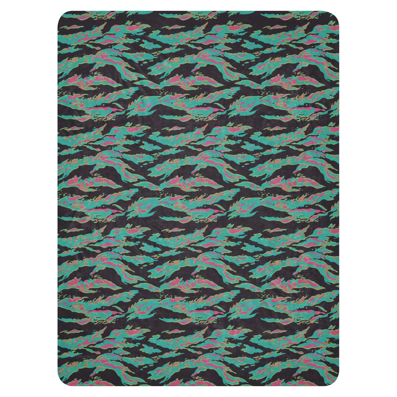 Tiger Stripe Miami CAMO Sherpa Blanket