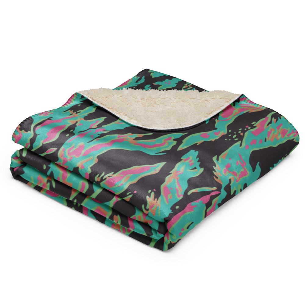 Miami Tiger Stripe CAMO Sherpa blanket - Blanket