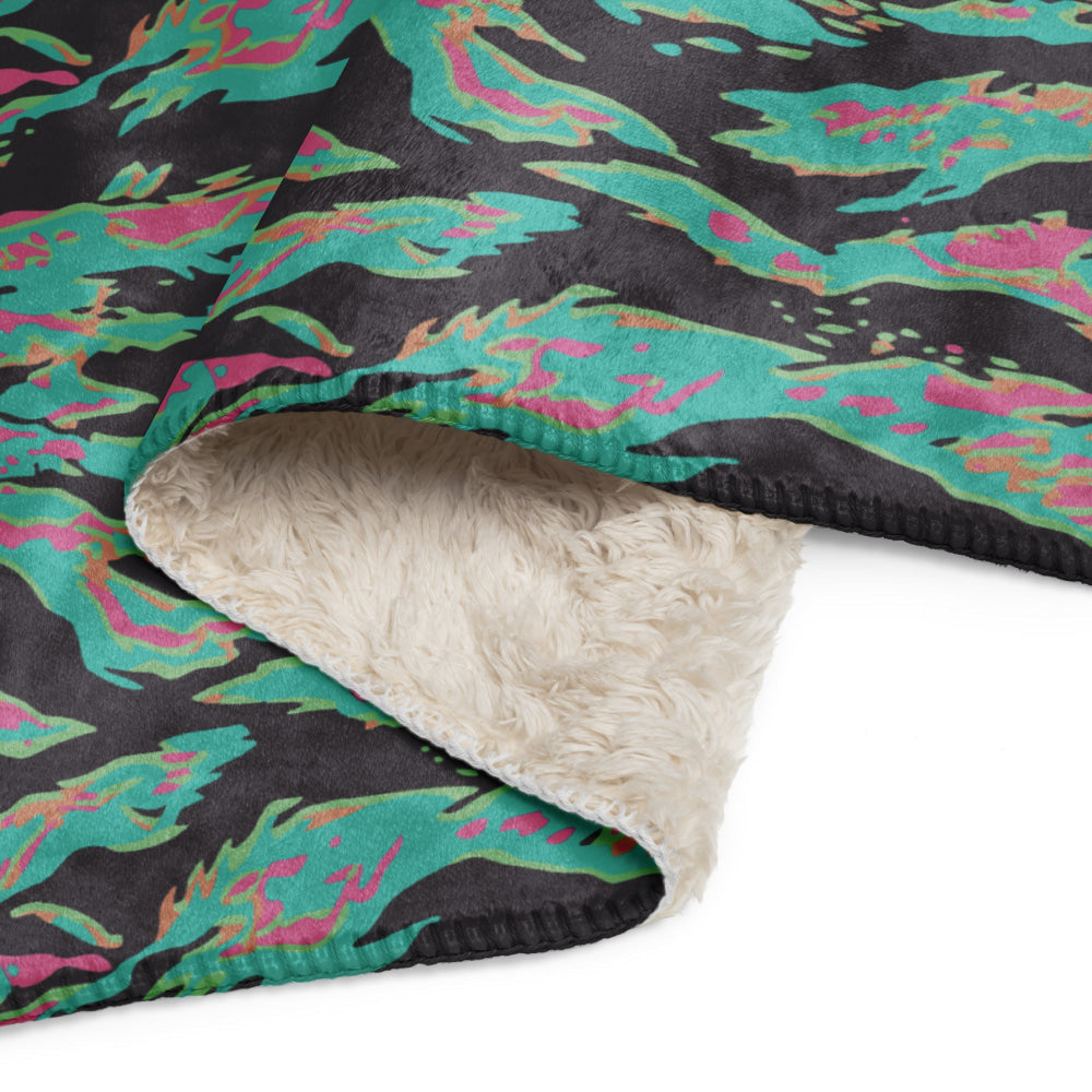 Miami Tiger Stripe CAMO Sherpa blanket - Blanket