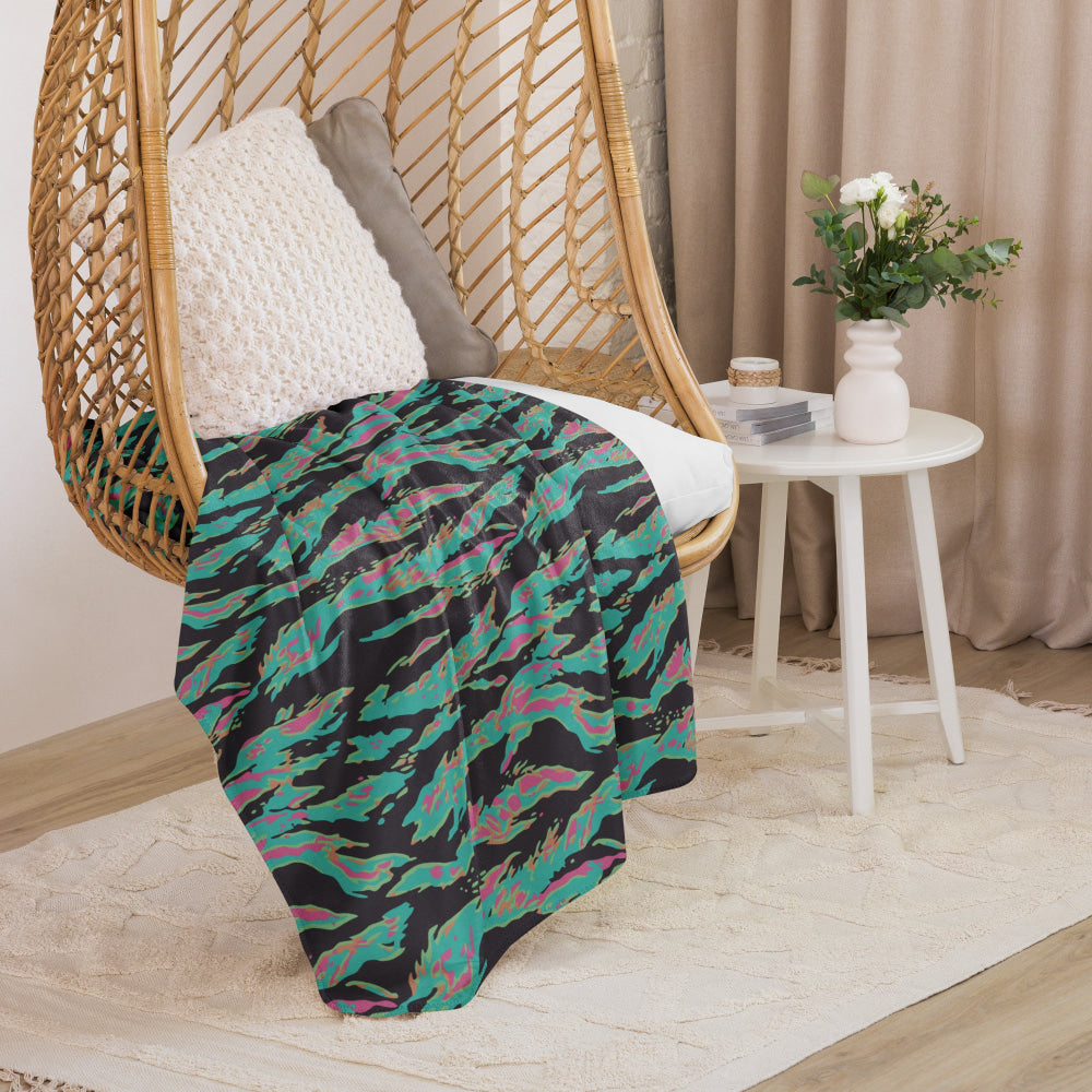 Miami Tiger Stripe CAMO Sherpa blanket - Blanket