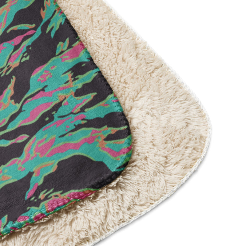 Tiger Stripe Miami CAMO Sherpa Blanket
