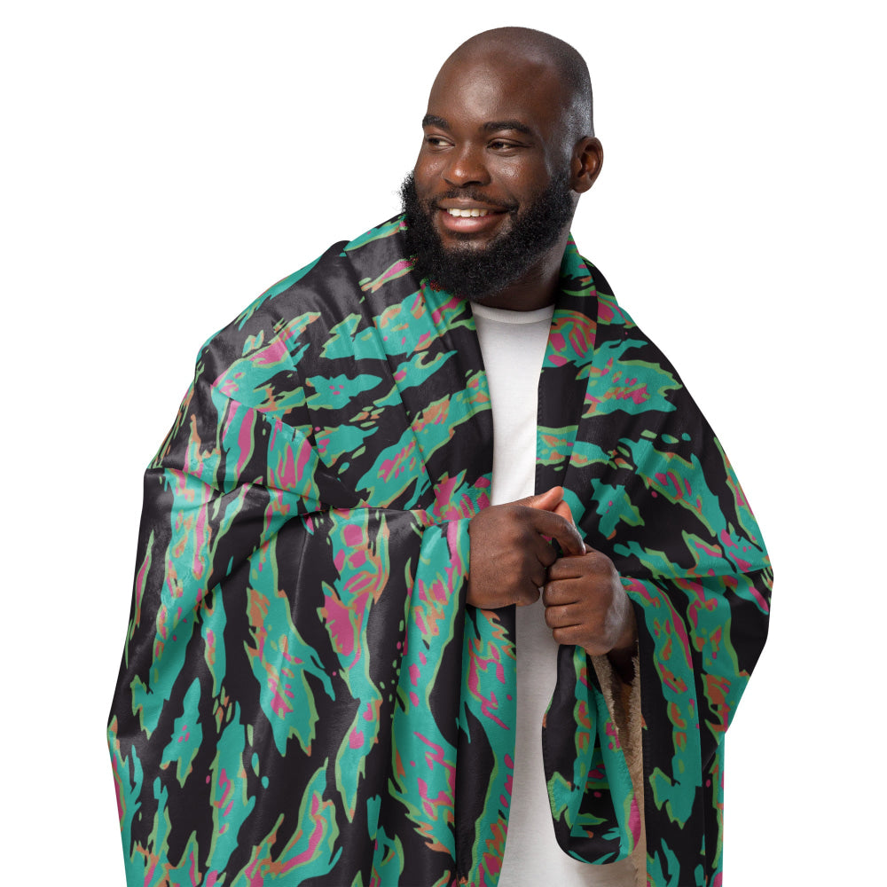 Miami Tiger Stripe CAMO Sherpa blanket - Blanket