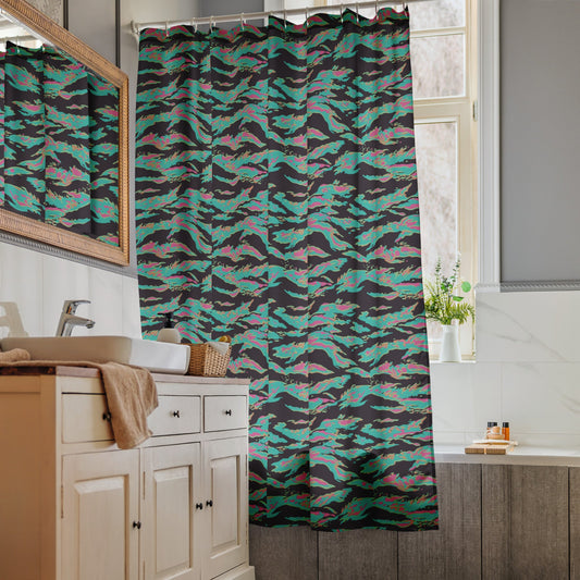 Miami Tiger Stripe CAMO Shower Curtain