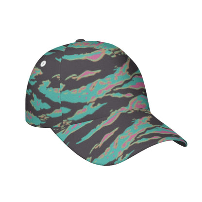 Miami Tiger Stripe CAMO Snapback Ball Cap - U / White