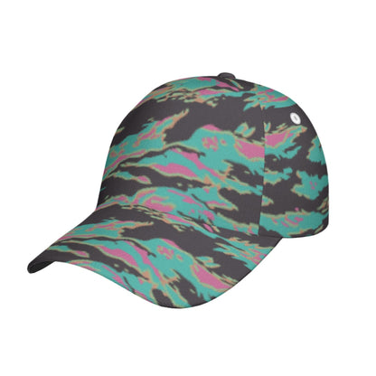 Miami Tiger Stripe CAMO Snapback Ball Cap - U / White