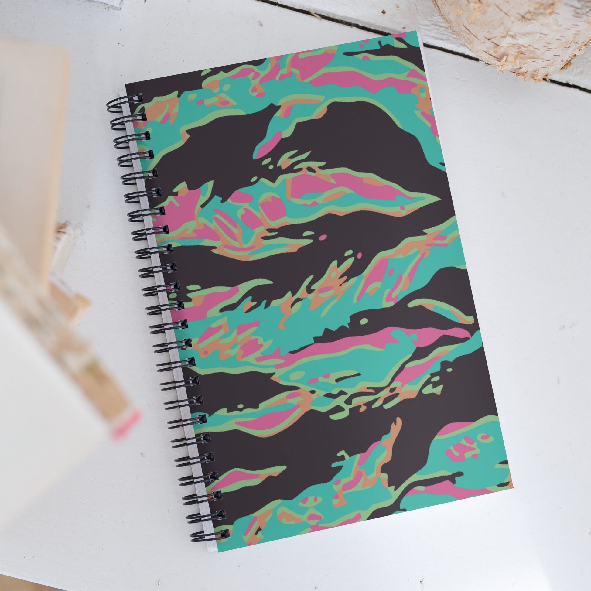 Miami Tiger Stripe CAMO Spiral Notebook