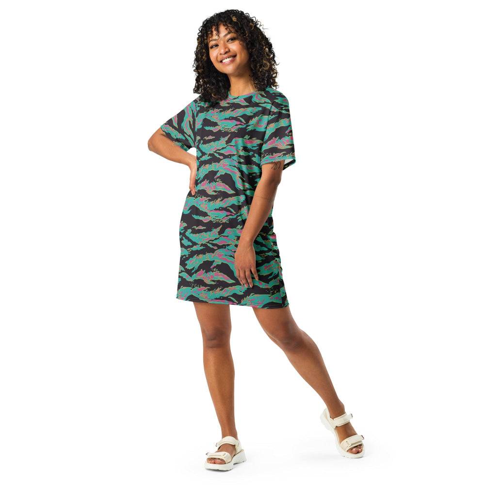 Miami Tiger Stripe CAMO T-shirt dress - Womens T-Shirt Dress