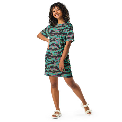 Miami Tiger Stripe CAMO T-shirt dress - Womens T-Shirt Dress